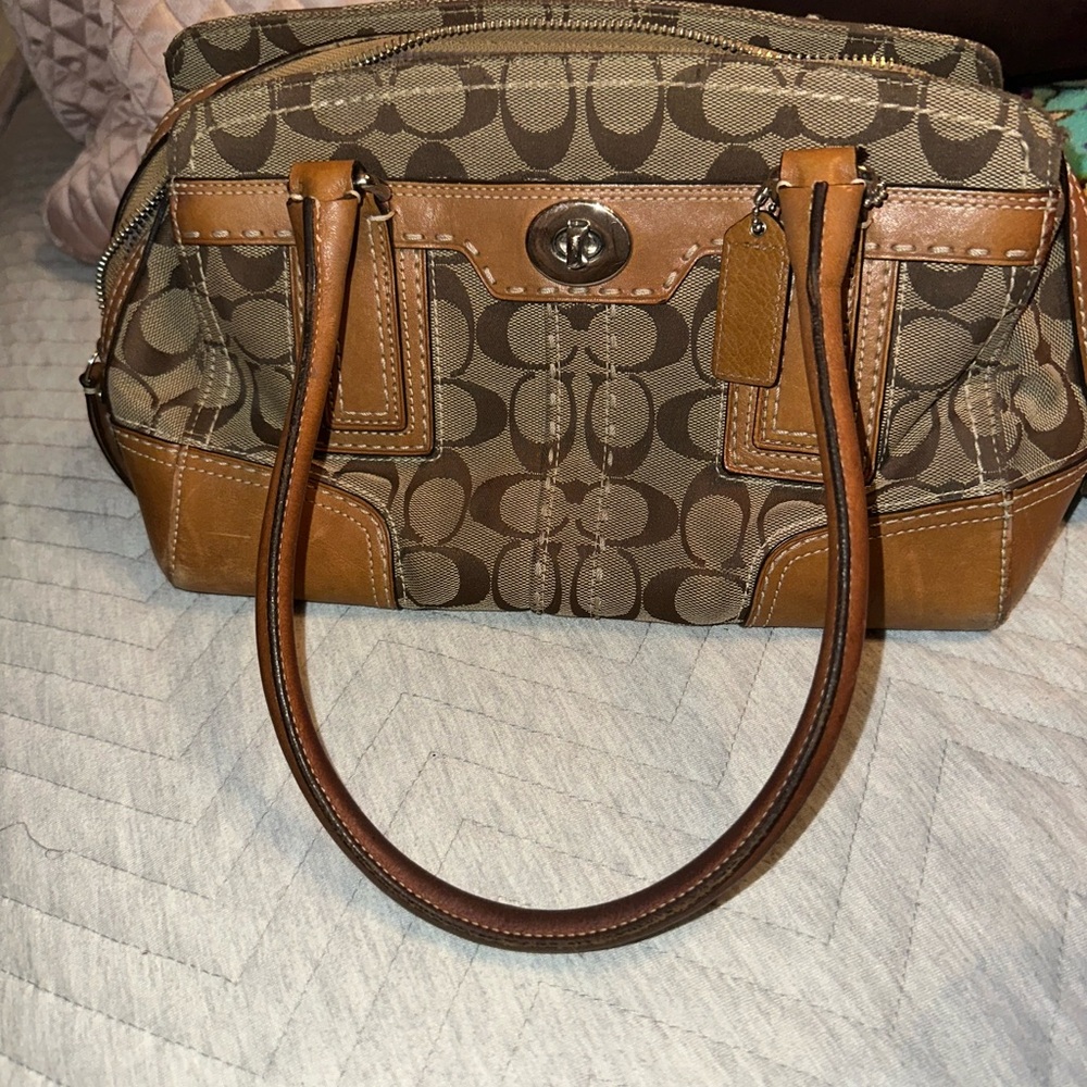 Coach Brown Signature Handbag